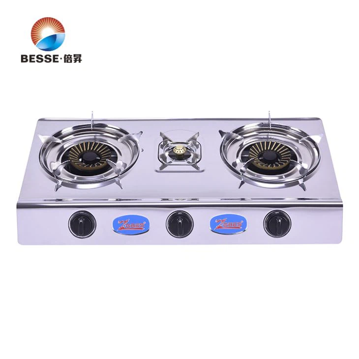 Kitchen Use Triple Burner Stainless Steel Table Top Cookware Gas Range Kitchen Use Triple Burner Stainless Steel Table Top Cookware Gas Range